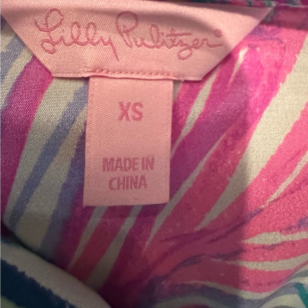 Lilly Pulitzer Pink and Cream Patterned Dress
